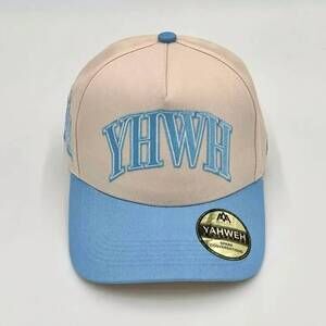 NEW MALTA APPAREL men's yhwh vintage trucker hat in blue